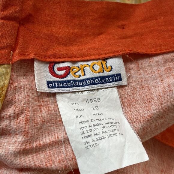 Vintage Gerat MR Altacalidad  En El Vestir Echo Mexico Girl Dresses Size 10 - Picture 9 of 15